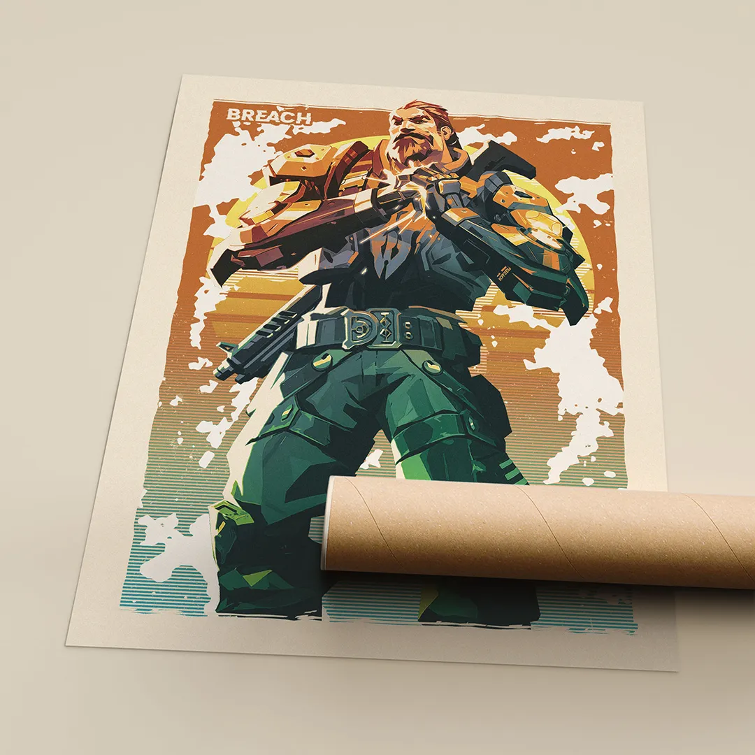 Breach Valorant Poster – Striking Wall Art for Gamer Rooms