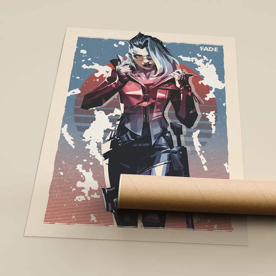 Fade Valorant Poster for Gamers – Epic Fade Art Print Gift