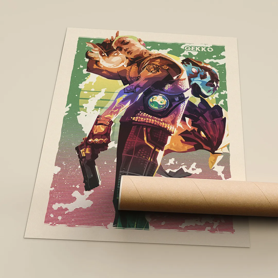 Gekko Valorant Poster for Gamer Rooms & Wall Art Collectors