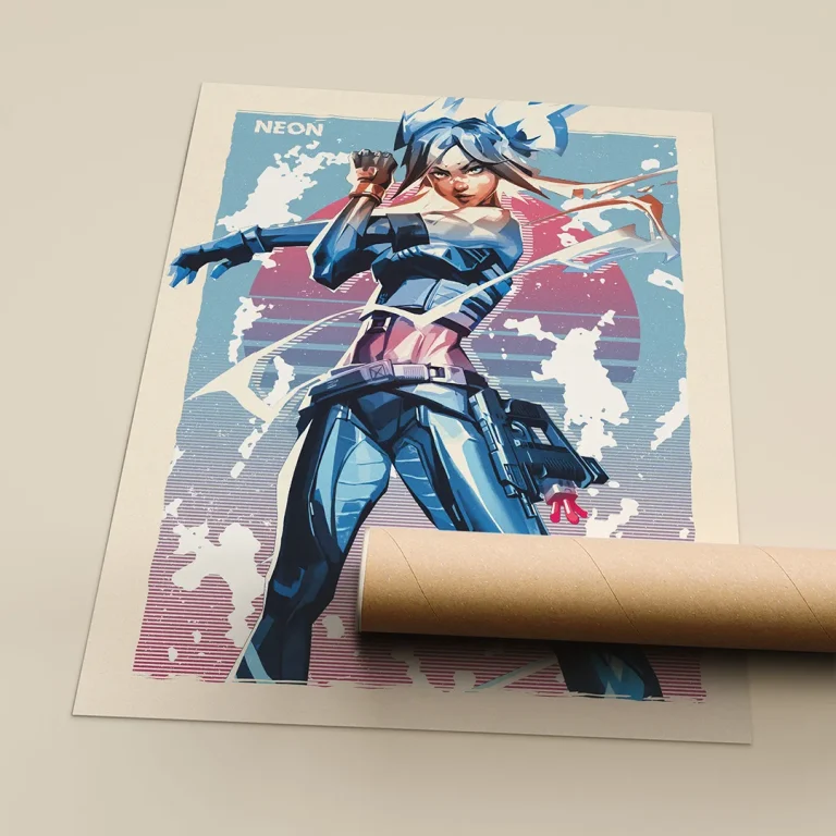 Neon Valorant Poster