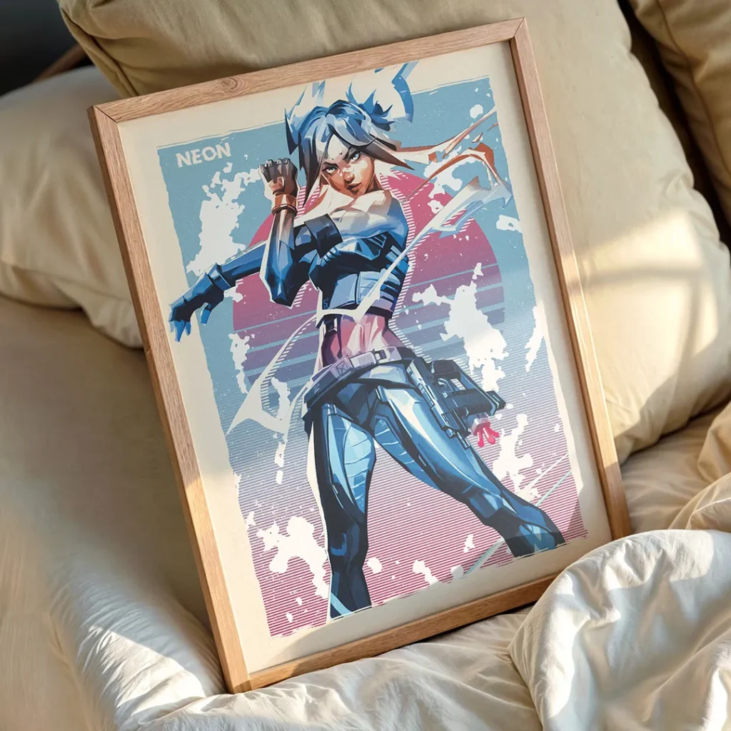 Neon Valorant Poster Frame