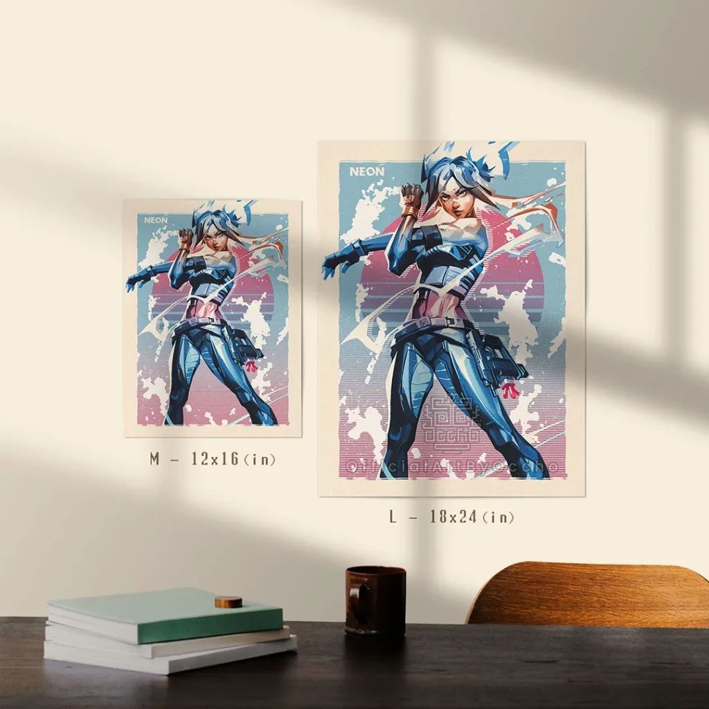 Neon Valorant Poster Size