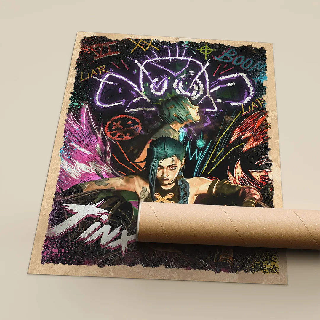 Arcane Jinx Graffiti Art Print– Chaotic Enery for Gamer Rooms