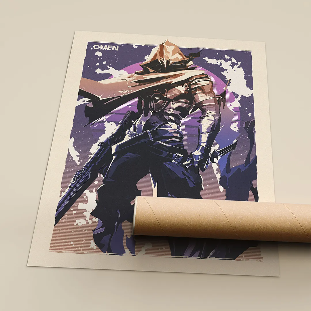 Omen Valorant Poster – Haunting Art Print for Your Setup