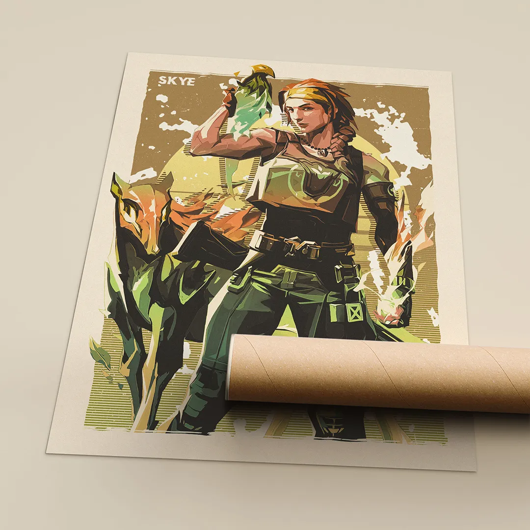 Skye Valorant Poster – Vibrant Art Print for Gaming Spaces